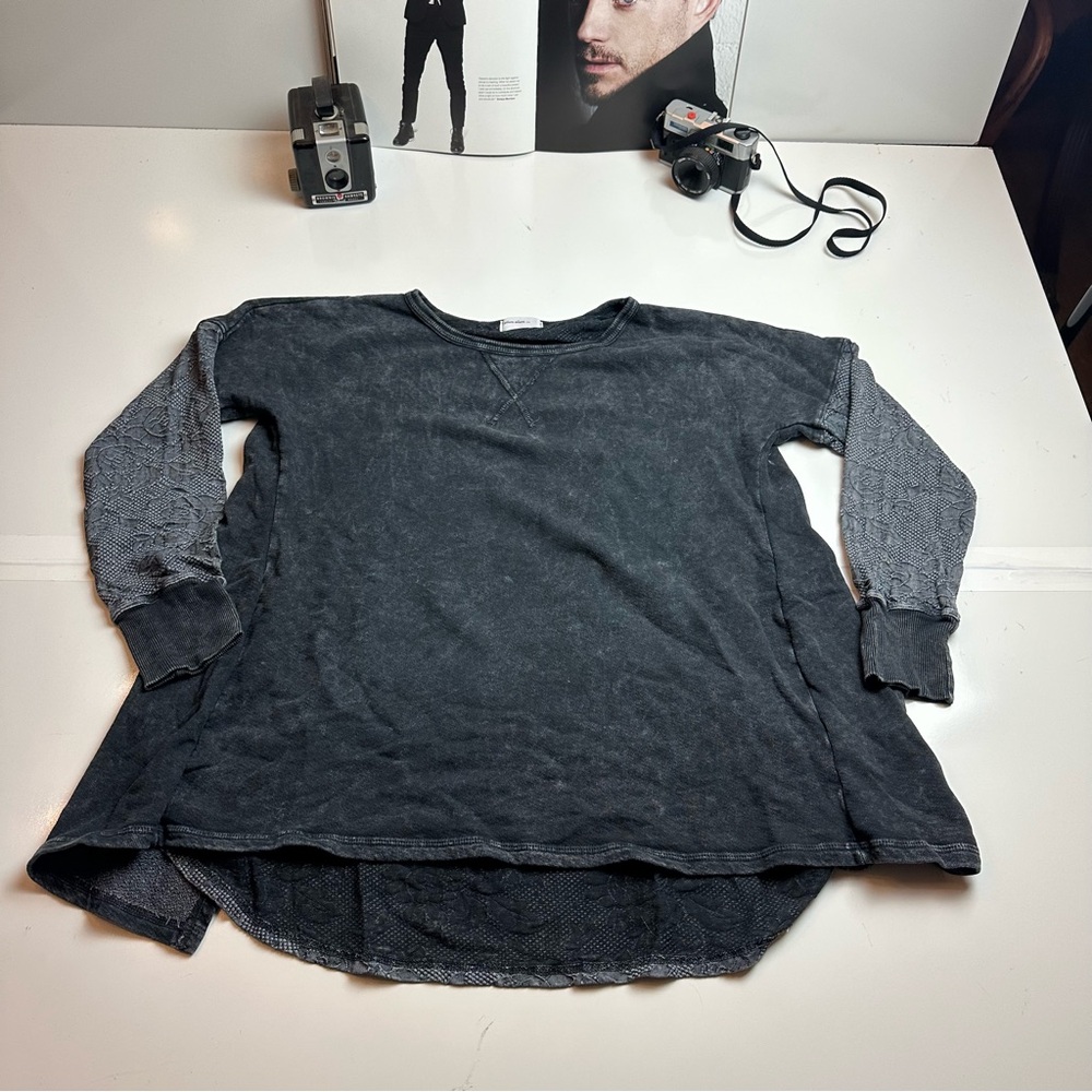 Allen Allen Charcoal and Heather Gray Sweatshirt